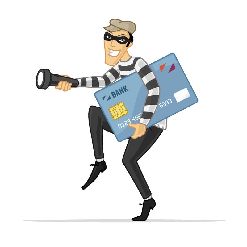 Windows Shortcut File thief stealing a credit card 