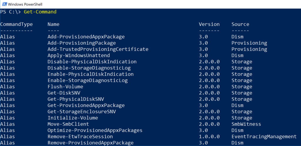 Window's Powershell Get-Command scripts