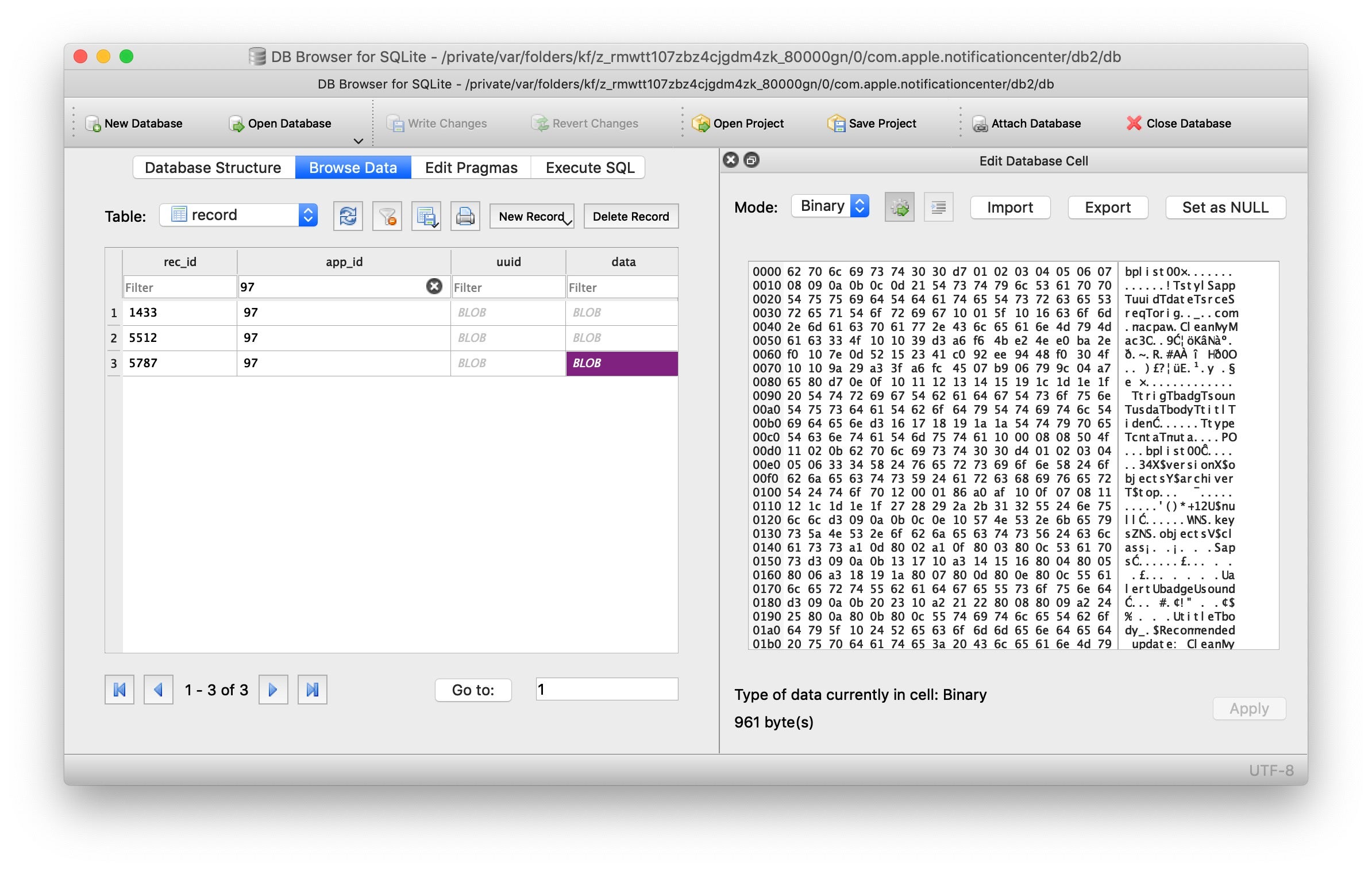 Sqlite browser. DB browser for SQLITE.