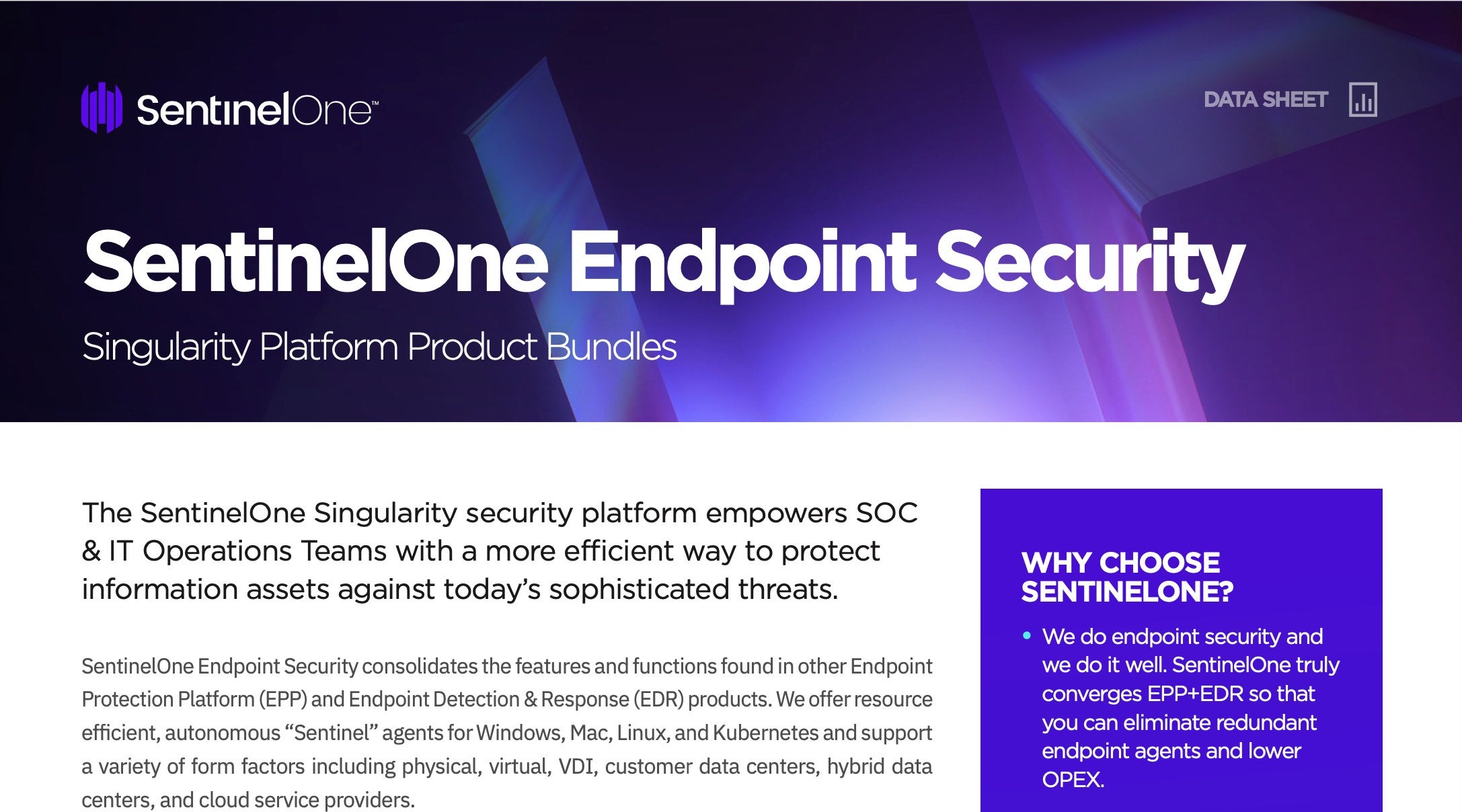 SentinelOne Endpoint Security Singularity Platform Product Bundles ...