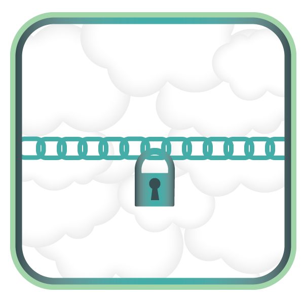 clouds under lock signifying cloud application security