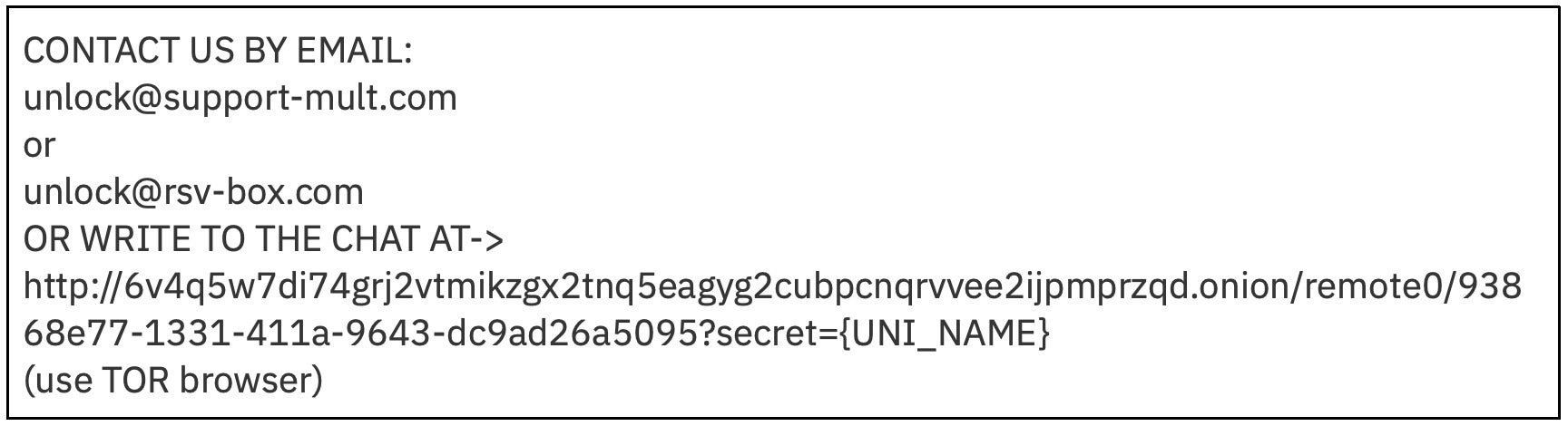 ELF sample ransom note, "README_C_I_0P.TXT".