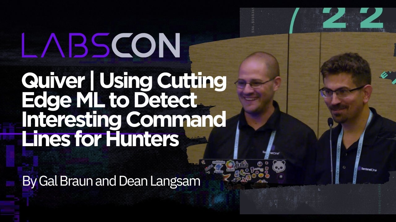 Labscon Replay Quiver Using Cutting Edge Ml To Detect Interesting Command Lines For Hunters 8437