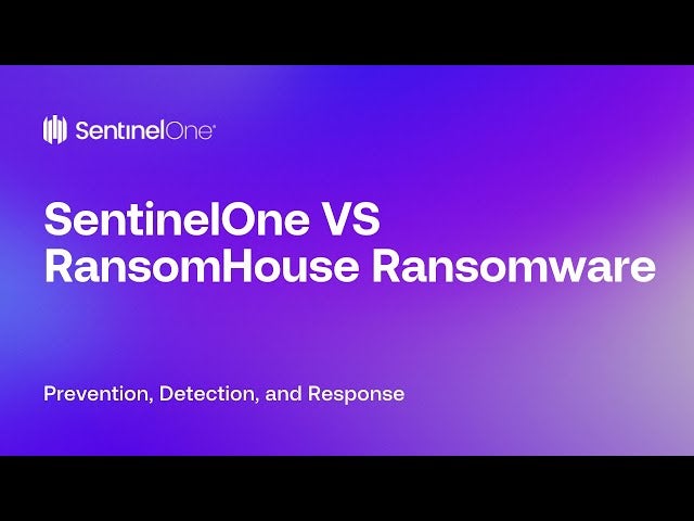 SentinelOne Demo: SentinelOne VS RansomHouse Ransomware - Detection And ...