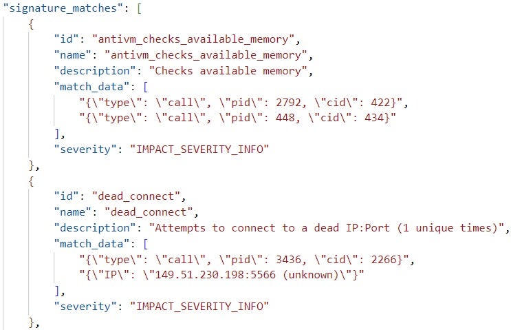 CAPE suspicious behavior rules retrieved by api/v3/files/{hash}/behaviours