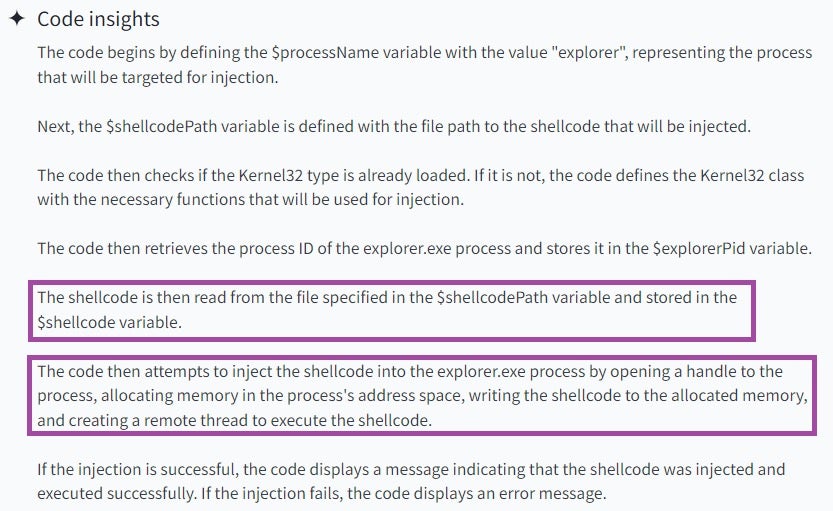 Code Insight analysis of da.ps1