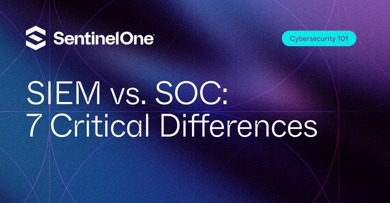 SIEM vs SOC - Featured Image | SentinelOne