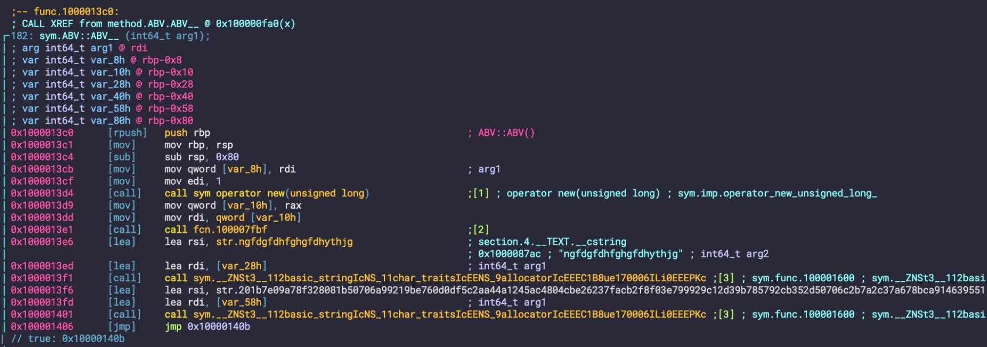 The ABV methods contain RC4-encoded hex strings and passkey