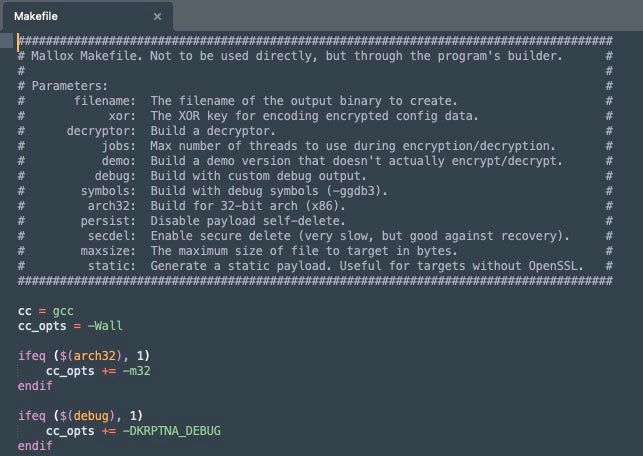 Mallox Linux 1.0 makefile