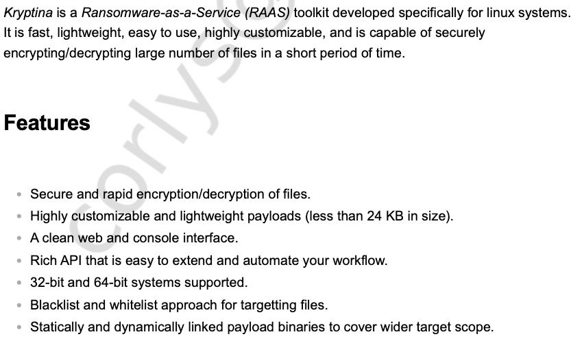 Original Kryptina RaaS documentation