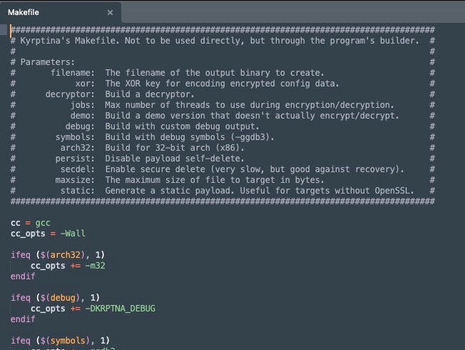Kryptina Mallox makefile