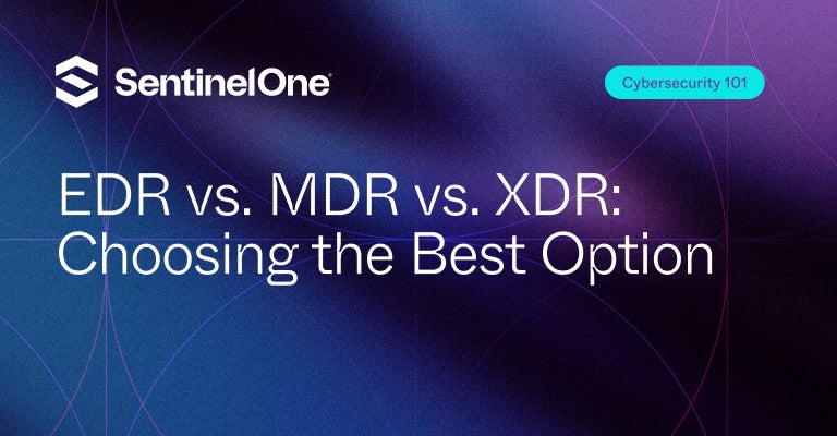 EDR vs MDR vs XDR - Featured Image | SentinelOne