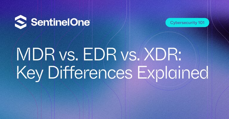 MDR vs EDR vs XDR - Featured Image | SentinelOne