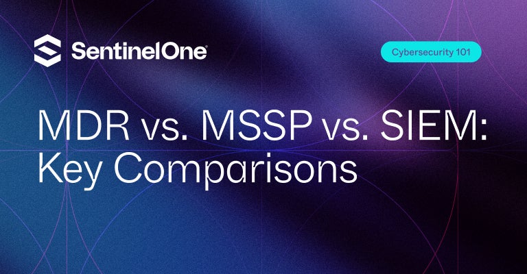 MDR vs MSSP vs SIEM - Featured Image | SentinelOne