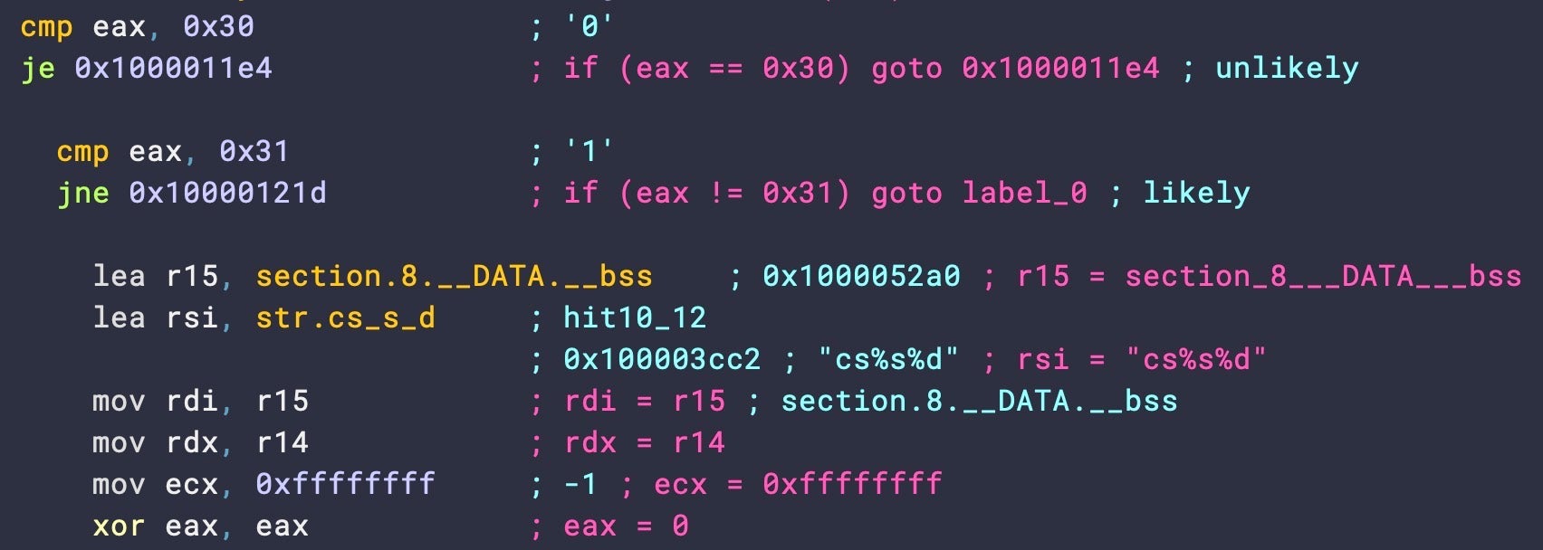 The ProcessRequest function parses the C2 response